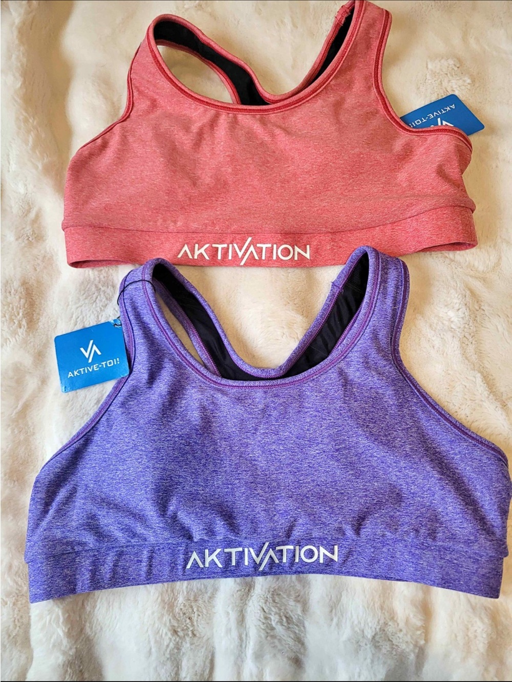 Women's Seamless Bodysuit Tops — Coral Pink & Lavender Duo